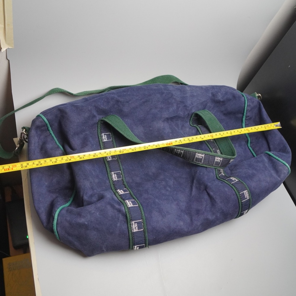 Goldman Sachs Scarborough & Tweed Canvas Duffle Bag Blue Green Corporate Swag - Picture 10 of 11